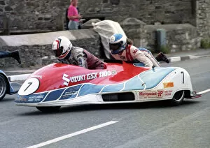 Images Dated 22nd May 2020: Steve Featherstone & Wayne Smith (Suzuki) 1991 Southern 100