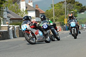 Alec Whitwell Gallery: Steve Ferguson (TAB Honda) and Tom Parkes (Honda) and Alec Whitwell (Honda) 2012 Pre TT Classic