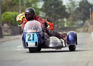 Images Dated 4th August 2021: Steve Harpham & ? (BSA) 2002 Pre TT Classic