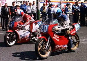 Steve Hazlett (EMC) & Ian Young (Yamaha) 1989 Junior TT