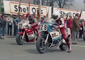 Steve Henshaw (Suzuki) and Johnny Rea (Suzuki) 1986 Formula One TT