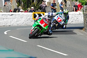 Steve Mercer Collection: Steve Mercer (Kawasaki) and Ivan Lintin (Kawasaki) 2016 Pre TT Classic
