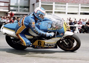 Images Dated 11th July 2019: Steve Parrish (Yamaha) 1984 Senior TT