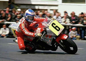 Images Dated 20th April 2020: Steve Parrish (Yamaha) 1985 Senior TT