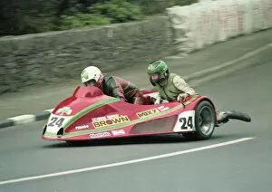 Steve Sinnott & Norman Burgess (Brown Yamaha) 1983 Sidecar TT