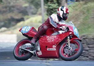 Images Dated 18th June 2022: Steven Smith (Yamaha) 1990 Junior Manx Grand Prix