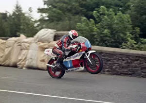 Images Dated 15th May 2021: Stewart Rae (Yamaha) 1987 Junior Manx Grand Prix