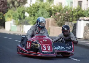 Keith Cornbill Prints: Stuart Applegate & Keith Cornbill (Yamaha) 1990 Sidecar TT