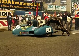 Stuart Applegate & Richard Burgess (Mitchell Yamaha) 1987 Sidecar TT