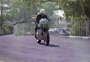 1970 Senior Tt Collection: Stuart Graham (Suzuki) on Ballaugh Bridge 1970 Senior TT