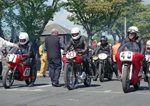 Gilera Prints: Stuart Morrell (Aermacchi) Vittorio Martelli (Gilera) and Adam Easton (Norton) 2002 TT Parade Lap