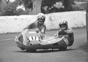 Images Dated 8th August 2021: Stuart West & Geoff Wilbraham (Kawasaki) 1981 Southern 100