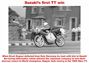 Ernst Degner Gallery: Suzukis first TT win