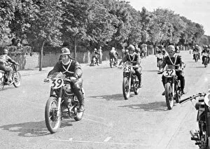 Images Dated 14th June 2020: Syd Jensen (AJS) 1949 Junior TT