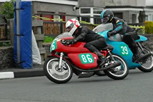 Ted Fenwick (Ducati) & Geoff Bates (Bates Honda) 2014 Pre TT Classic