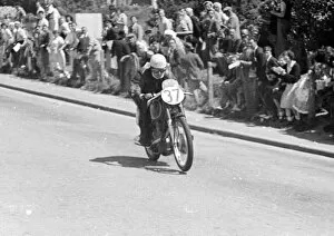 Images Dated 30th November 2018: Ted Frend (AJS) 1950 Junior TT