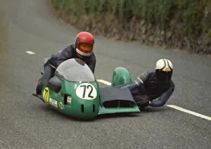 Images Dated 12th October 2018: Ted Jansson & Kevin Littlemore (Konig) 1974 750 Sidecar TT