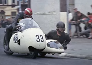Images Dated 24th August 2020: Terry Layton & T Willerton (Norton) 1966 Sidecar TT