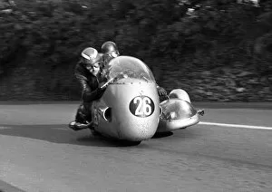 Images Dated 24th August 2020: Terry Layton & T Willerton (Norton) 1965 Sidecar TT