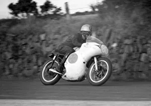 Images Dated 18th April 2020: Terry Muir (Norton) 1962 Junior Manx Grand Prix practice
