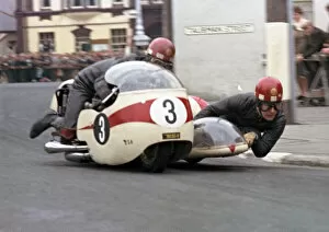 Images Dated 1st January 2022: Terry Vinecombe & John Flaxman (BSA) 1966 Sidecar TT