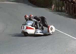 Images Dated 29th August 2020: Terry Vinicombe & John Flaxman (Kirby BSA) 1967 Sidecar TT