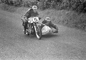 Images Dated 20th December 2021: Tommy Bounds & Robin King (Norton) 1953 Sidecar Ulster Grand Prix