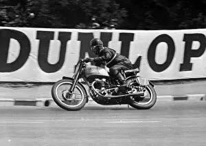 Images Dated 29th June 2019: Tommy McEwan (Triumph) 1950 Junior TT