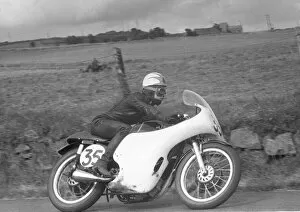 Images Dated 18th December 2021: Tommy Robb (AJS) 1958 Junior Ulster Grand Prix