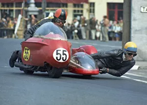 Images Dated 26th August 2020: Tony Baitup & P Diprose (Triumph) 1970 750 Sidecar TT