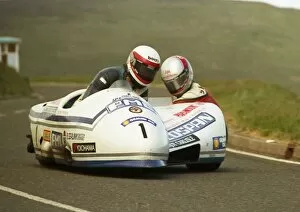 Images Dated 1st August 2011: Tony Baker at the Bungalow: 1988 Sidecar TT