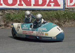 Images Dated 16th December 2019: Tony Baker & Peter Harper (Yamaha) 1986 Sidecar TT