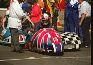 Images Dated 30th September 2018: Tony Baker & Scott Parnell (Baker Yamaha) 1999 Sidecar TT