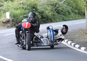 Images Dated 26th August 2022: Tony Banister & Sarah Banister (Triumph) 2022 Pre TT Classic