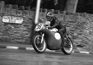 Images Dated 18th April 2020: Tony Fisher (Norton) 1962 Junior Manx Grand Prix practice