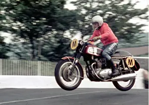 Triumph Prints: Travelling marshal Alan Kipper Killip (Triumph) 1977 TT