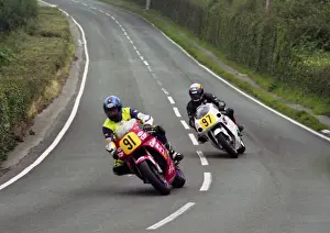 Trevor Powell (Yamaha) and Karl Moss (Suzuki) 1998 Senior Manx Grand Prix