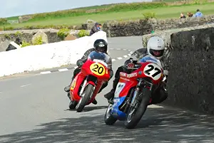 Trevor Rufus (Triumph Weslake) and Gary Hutton (Seeley Honda) 2015 Pre TT Classic