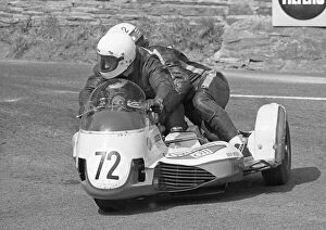 Images Dated 17th June 2022: Trevor Youens & Ray Moon (Fiat) 1975 1000 Sidecar TT