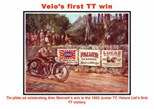 Velocette Collection: Velos first TT win