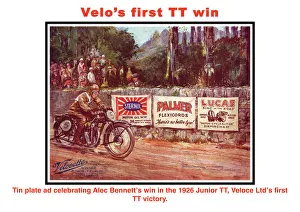 Velocette Collection: Velos first TT win