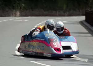 Images Dated 30th April 2020: Vince Biggs & Graham Biggs (Windle Yamaha) 1996 Sidecar TT