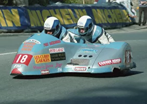 Images Dated 17th December 2019: Vince Biggs & Jamie Biggs (Shelbourne Yamaha) 1991 Sidecar TT