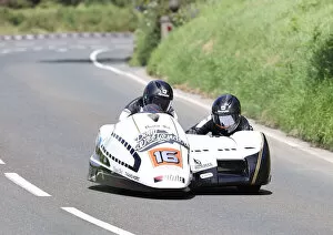 Images Dated 26th July 2022: Wayne Lockey & Matthew Rostron (Honda LCR) 2022 Sidecar TT