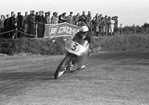 Images Dated 30th September 2011: Wener Haas at Cronk ny Mona: 1954 Ultra Lightweight TT