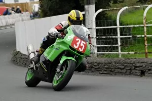 Images Dated 26th August 2007: Wolfgang Fischer (Kawasaki) 2007 Newcomers Manx Grand Prix
